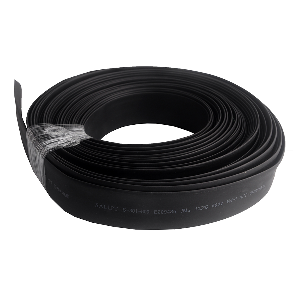 Zoom sur la flexibilité et la résistance du tube thermorétractable 8mm noir.